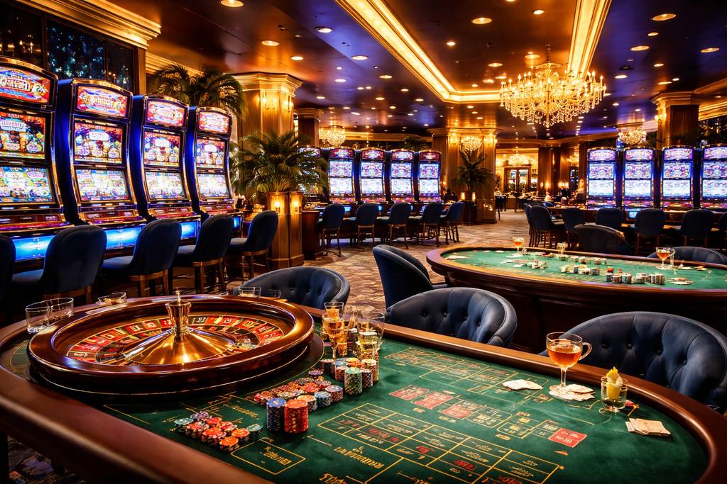 ND01 casino homepage banner with colorful gaming atmosphere